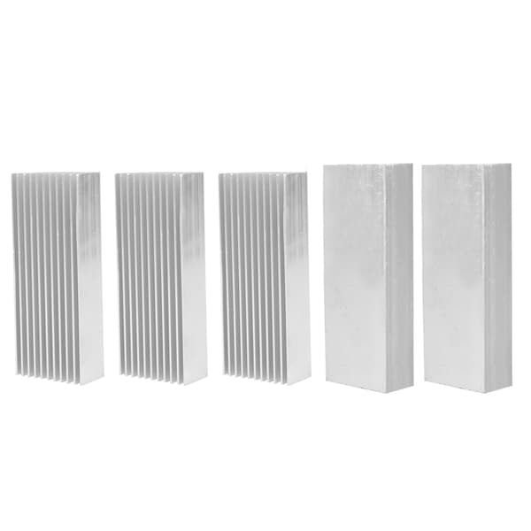 5 stk. aluminium køleplade til CPU PCB-køling 40 x 20 x 100 mm varmeafledningsdele