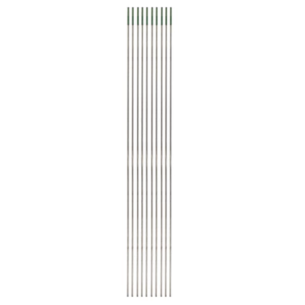 10 stk. grønne wolfram elektroder til argonbuesvejsning nåle WP 1.0 x 150 mm