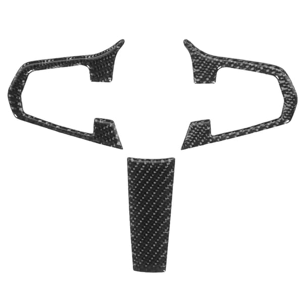 3 st/set Kolfiber Interiör Ratt Trim Passar 5-serie G30