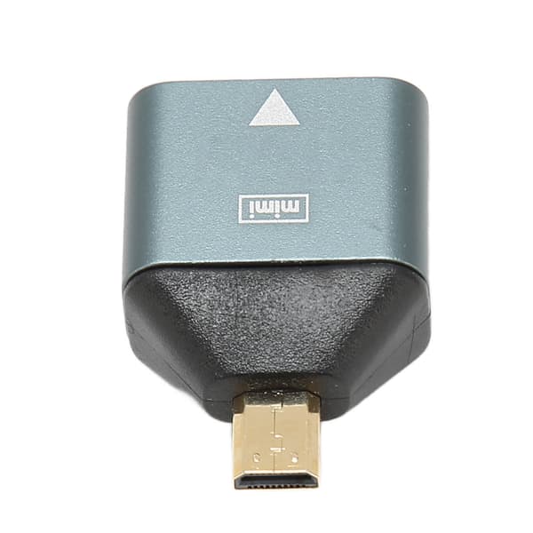 HD til Micro HD Adapter Aluminiumlegering Plug and Play 4K Understøttet Micro HD til HD Konverter til Bærbar Desktop