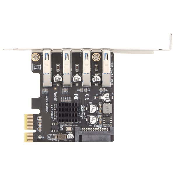 USB 3.0 PCIE Udvidelseskort PH64 2U 4U VL805 Chip 5Gbps 4 Porte til Windows