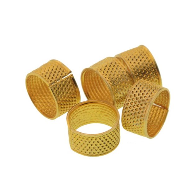 100 st guld sömnad fingerborg korsstygn DIY pryl ring fingerborg båge metall järn fingerborg