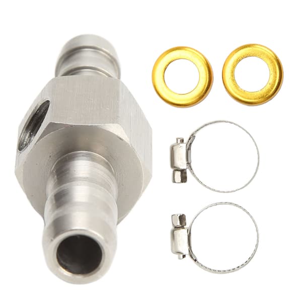 Rustfrit stål 304 T Brændstofslange Adapter Tryksensor Fitting 3 8in Klemme til Transmissionskølerledninger