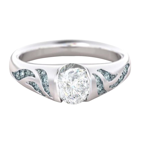 Kompakt ring Delikat Smidig Långvarig Legering Gem Ring För Alla Hjärtans Dag Blue US 11