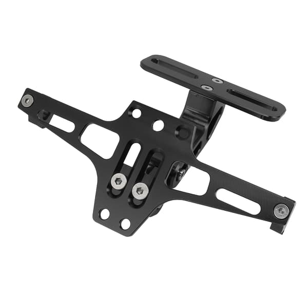 Universal Motorcykel Nummerpladeholder CNC Aluminium Legering Justerbar Sort