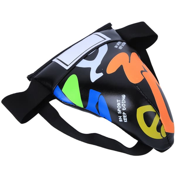 BN FIGHT Graffiti Barn Jockstrap Skyddsutrustning för Boxning Sanda Taekwondo Träning Svart