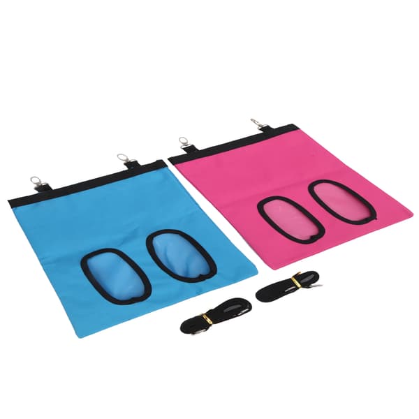 2-pack Hängande Matpåse för Husdjur Kaniner Marsvin Chinchillor Hamstrar Blå Rosa