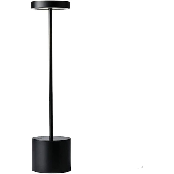LED ledningsfri bordlampe, lille genopladelig metalbordslampe, 2 dæmpningsniveauer, moderne hotelrestaurant, soveværelse, lamper til