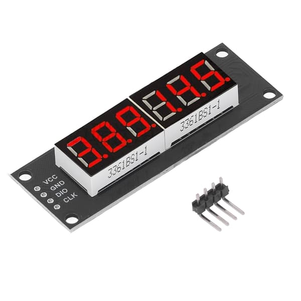 6-cifret LED Segment Display TM1637 Driver Digital Optoelektronisk Modul Rød 0,36 tommer