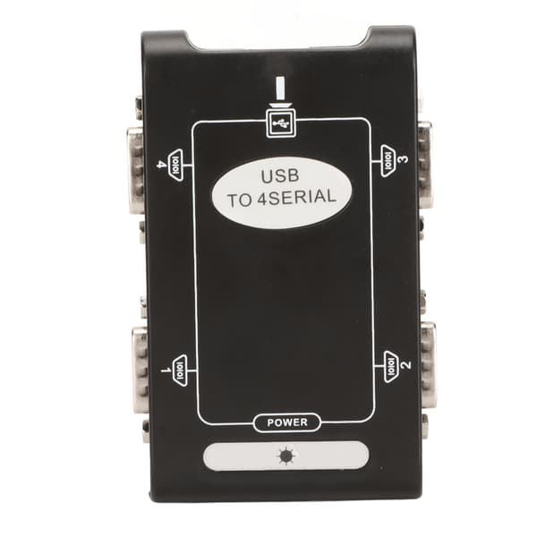 4-porters USB til RS232 seriell adapter DB9 COM-backupfunksjon kompakt for Windows 10 8 7