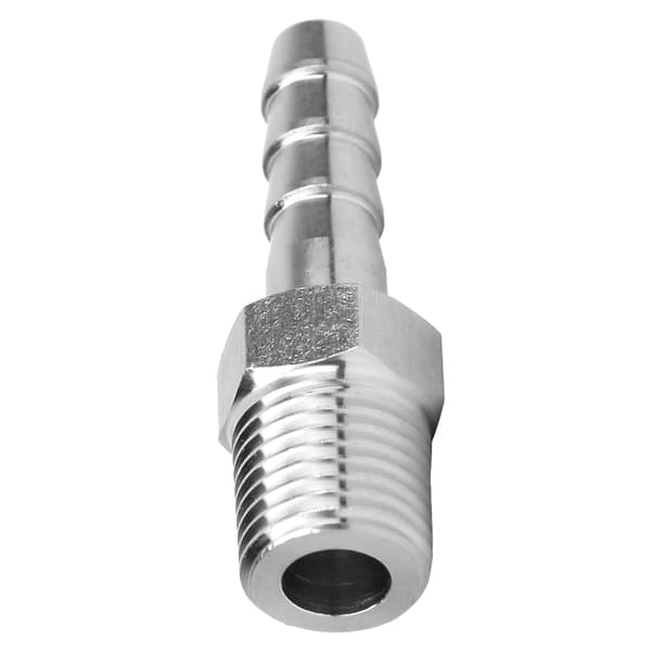 Rustfrit stål han-ledningsforbindelse Barb 2 STK BSPT 1/4 6mm
