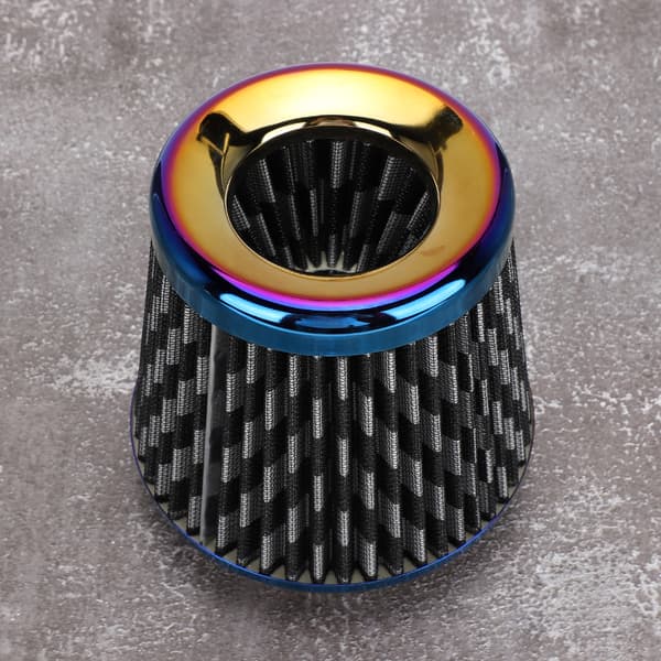 76 mm/2,99 tommer modifisert luftfilter i aluminiumslegering med svamphode og karbonfiber