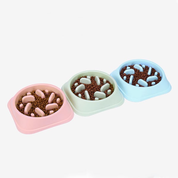 Anti-knack och anti-choke skål för hundskål green
