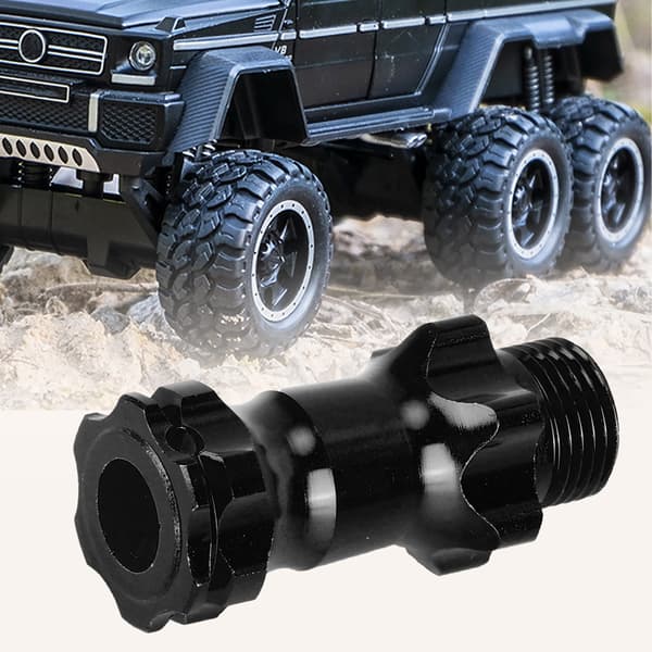 Aluminium 17 mm Hex Hub Forlængeradapter Sæt til 1:8 RC Modelbil (4 stk, sort)