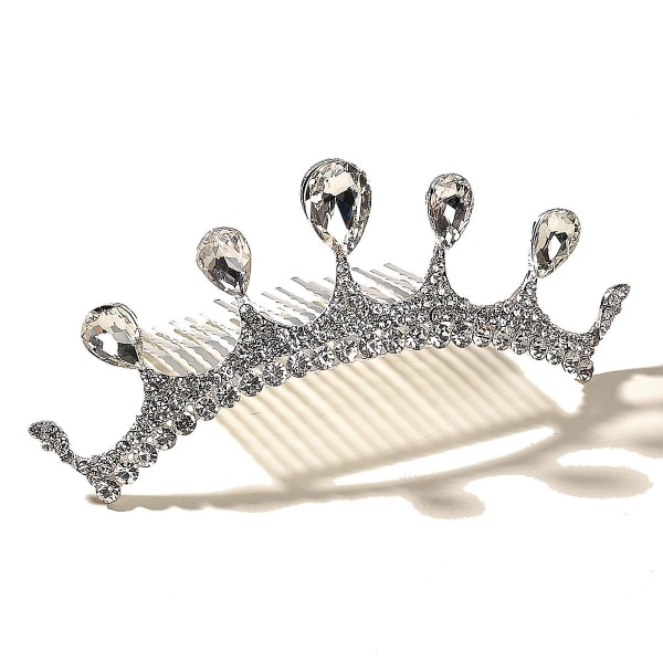 Rhinestone Crown Hårkam med elegant design Lätt Slitstark Långvarig Bekväm att bära