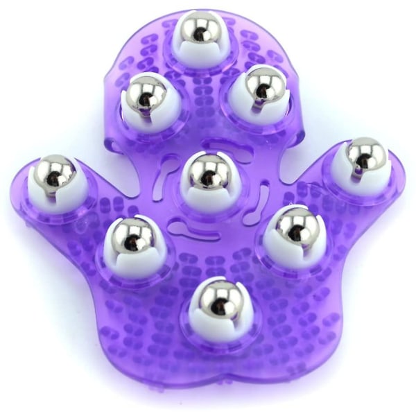 SPA push back meridian børstekugle massager (lilla),