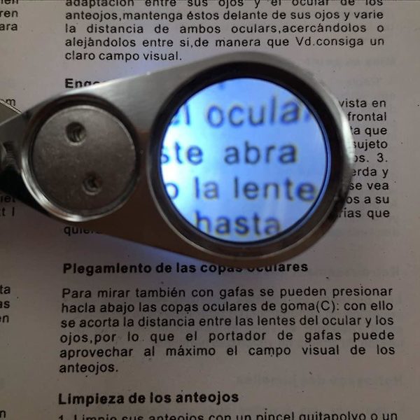 40x fuldmetalbelyst smykkelup, Xyk Folding Scientific Document Juveler's Lup Lens Eye Lupp med LED- og UV-lys Fdj02