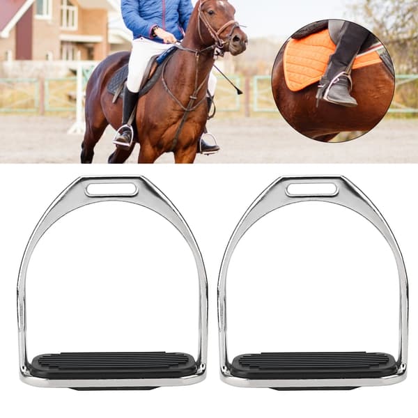 Iron Horse stigbøjler med sort gummimåtte
