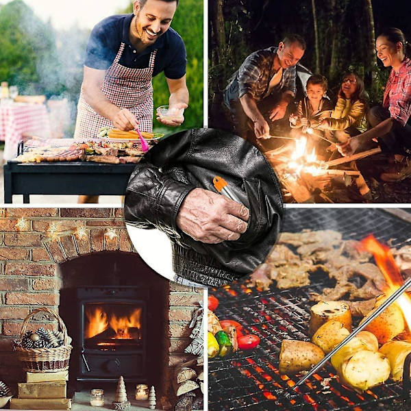 Spitfire fickbälg, 2-pack teleskopisk blåsrör Eldverktyg Bärbar eldbälg Pistol för matlagning Picknick BBQ Jakt Fiske Vandring Utomhusläger