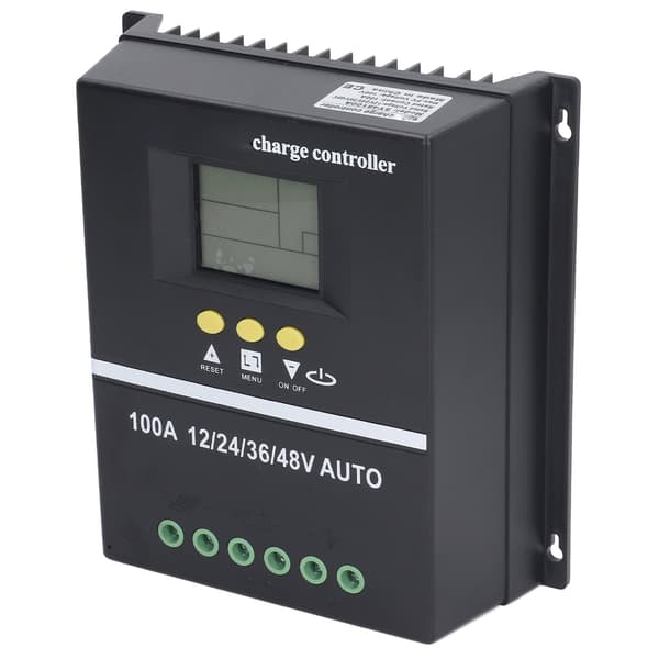 MPPT Solar Charge Controller Dobbelt USB-port Bagbelyst LCD-skærm Solpanel Regulator 12V 24V 36V 48V Adaptiv