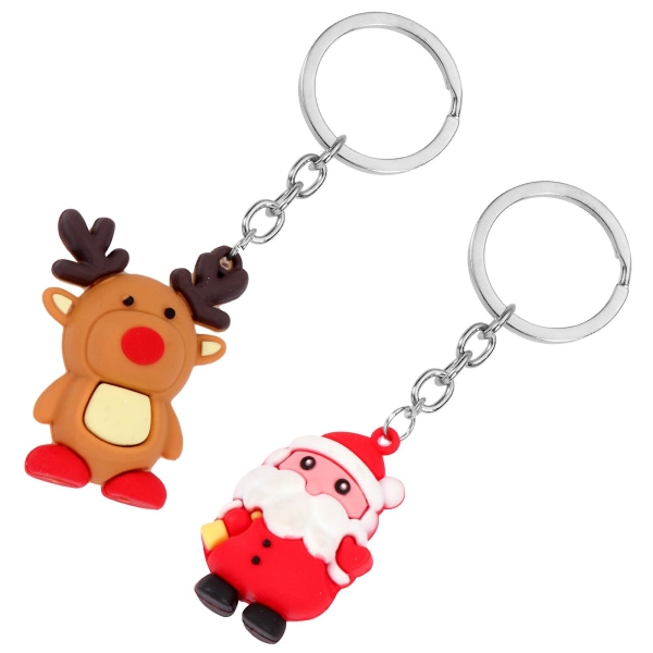 4st dekorativa stilfulla bedårande julnyckelring Nyckelhänge Nyckeldekor Nyckelring Hänghänge för nyckel