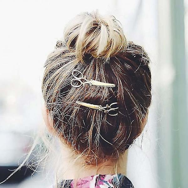 2kpl Creative Sakset Muotoile Naisten Naisille Tyttöjen Hiusklipsit Herkät Hiusneulat Hair Barrette Hiukset Silver