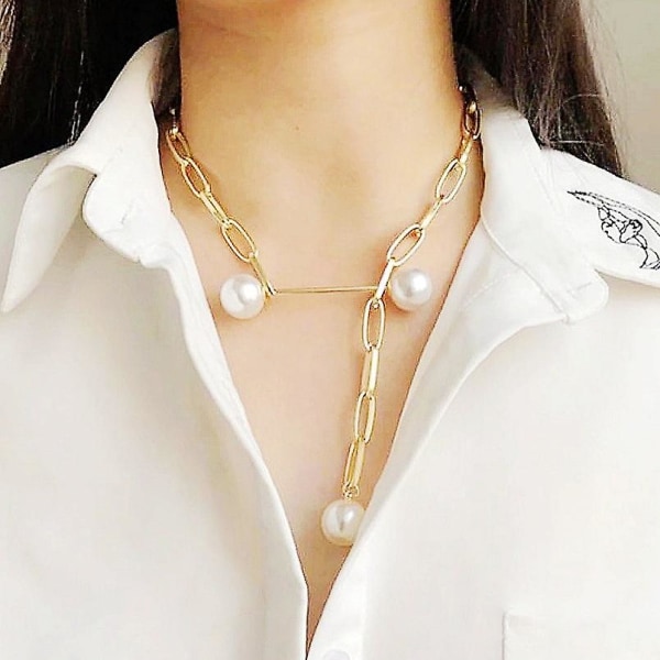 Halsband Pearl Metallic Element Modesmycken B1878 N1903-2