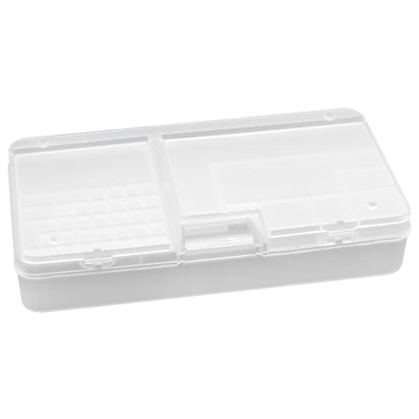 Skruv Organizer Vit Transparent Rektangulär Stark PP Låsdesign Hårdvaru Organizer för Reparationsverktyg Komponent Transparent Låda