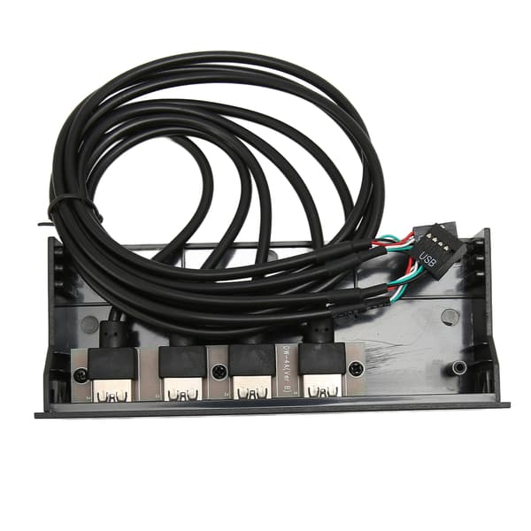 5,25 tums USB2.0-hubb frontpanel multifunktionell 4 portar 19-stifts optisk enhet frontpanel för 5,25 tums PC-datorchassi