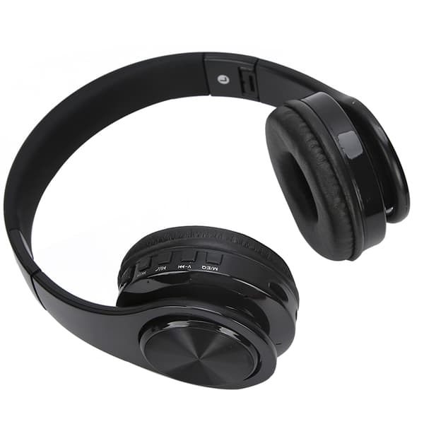 Bluetooth 5.0 Trådløse Over Ear Stereo Headset med Mikrofon Sort