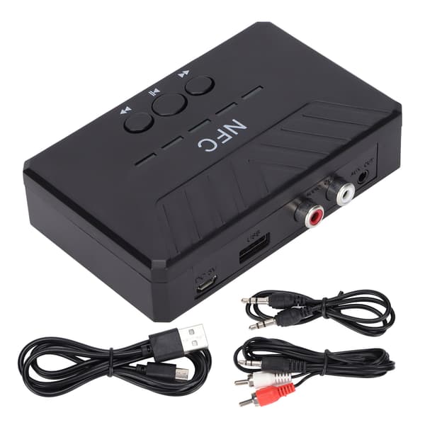NFC 5.0 Bluetooth-mottaker USB AUX trådløs lydadapter bil hjem stereo