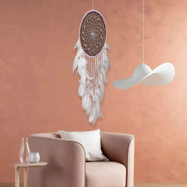 Lilla fantasy færdigt produkt med lys Montnets vindklokker Luftpynt til at lave drømmenet Lilla kreativ gave