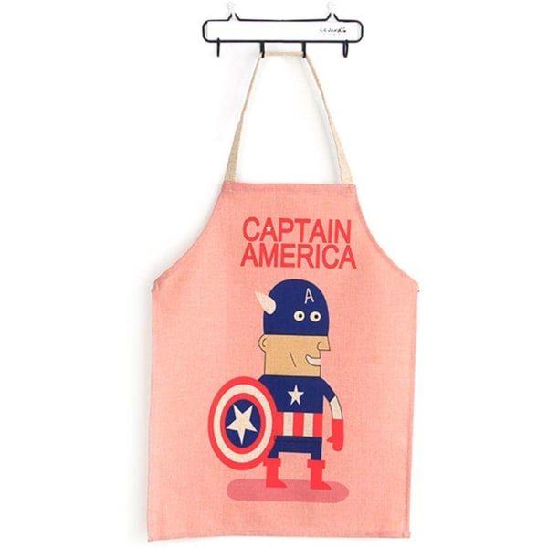Børneforklæde Lækkert polyester børneforklæde, kreativt og behageligt kunstnerforklæde Køkkenkok Rengøringsforklæde Captain America