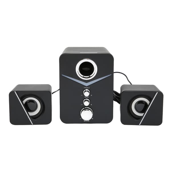 D221 Bluetooth Computerhøjttaler Dyb Bas 2.1 Kanal Mini Desktop Højttaler til Bryllupsfest Sort