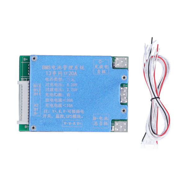 13S 48V 20A lithium batteri opladerkort BMS lithium batteri beskyttelsesmodul med GP5 port