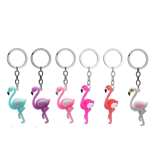 12 st Nyckelring Vacker Flamingo Creative Fashion Present Hängande Prydnad Nyckelring Nyckelring för familjens vänner