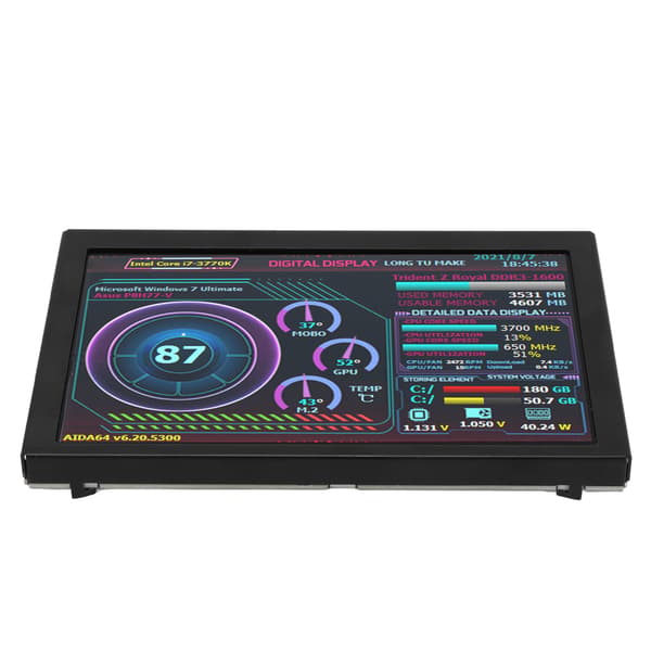 5 tums Dator Temp Monitor IPS USB Mini Skärm PC Sensor Panel Dynamisk Display AIDA64 CPU RAM Data Monitor