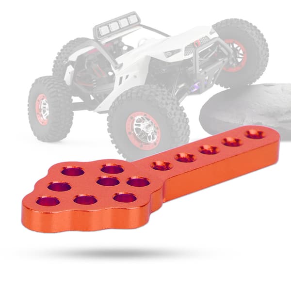 Justerbart støddæmperbeslag til 1/10 RC Crawler Car - 2 stk (rød)