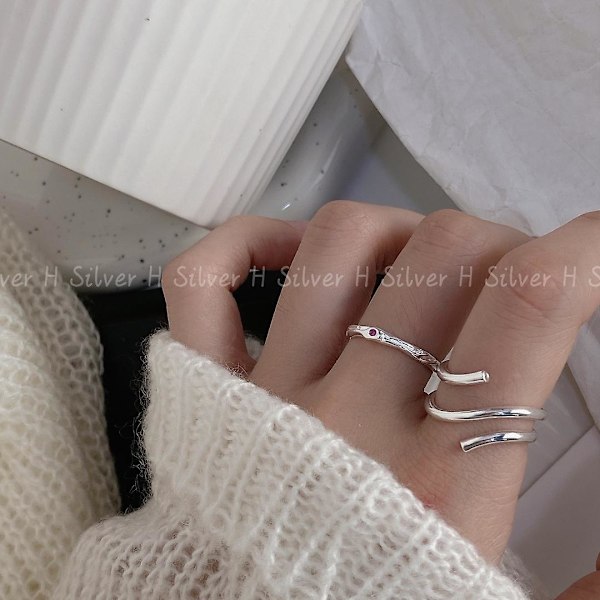 Ringpärlor S925 Silver Modesmycken Ac5222 mult-layer