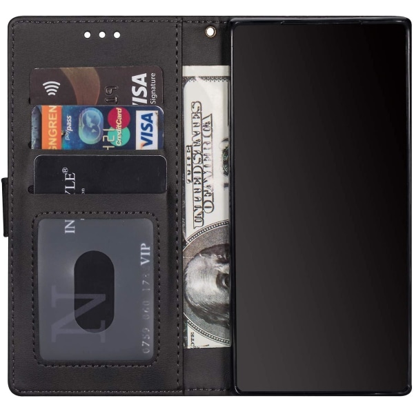 Samsung Galaxy A41 Wallet phone case, musta