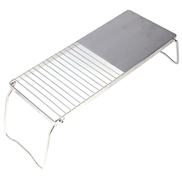 Foldbar grillstand i rustfrit stål til udendørs brug, BBQ, camping og rejser