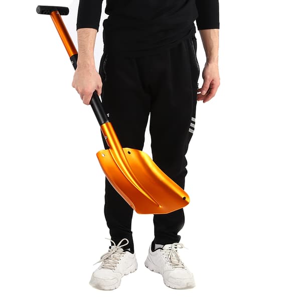 Multifunksjonell sammenleggbar snø-/mudder-spade i aluminium for klatring og camping