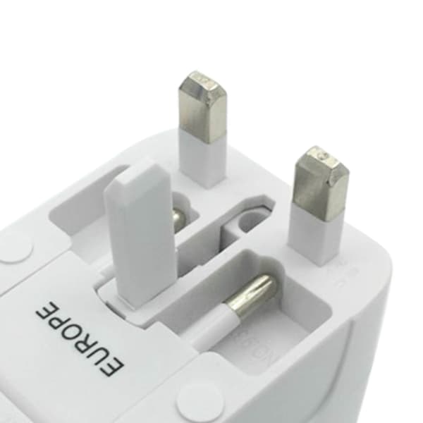 Verdensreise Strømpluggadapter Bærbar Multifunksjonell 4 i 1 US UK EU Pluggadapter Konverter