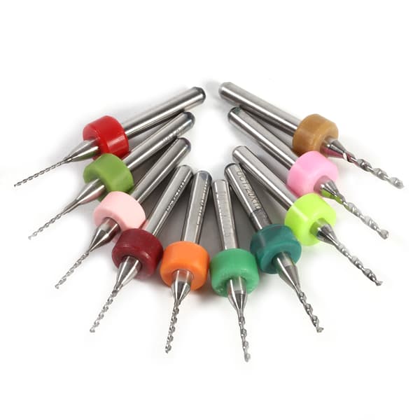 Hardmetall mini-mikroborr for CNC PCB Print Circuit Board (10 stk)