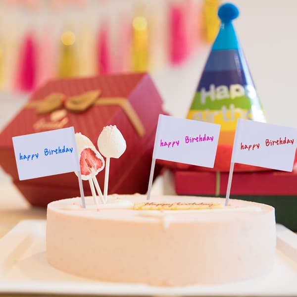 100 stk. flagg-cupcaketopper til festkaker, mat, ostefat og forretter