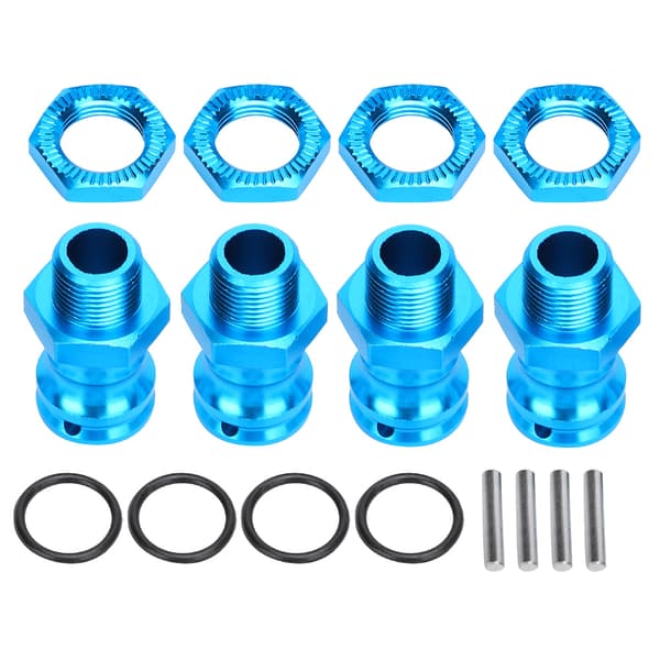 Aluminiumlegering 17 mm hex-hjulförlängningsadapter (4st) - 1/8 RC bilmodell (blå)