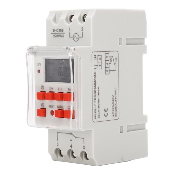 Digital Timer Switch 1 Sekunds Timing 168 Timmar 20 På Av LCD-Display Programmerbar AC 220-240V