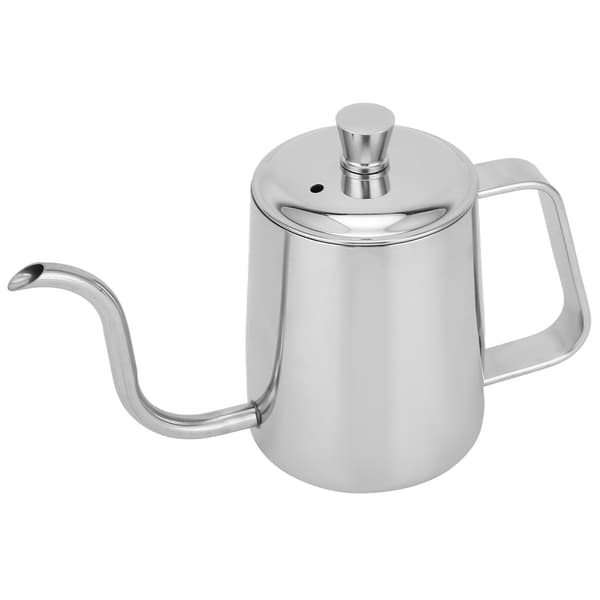 Kaffekjele i rustfritt stål med lang, fin tut - Sølv 350ML