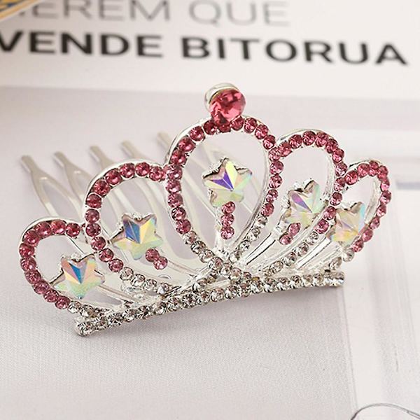 Børne Rhinestone Crown hårkam Babytilbehør Børnedag hovedbeklædning Style 4