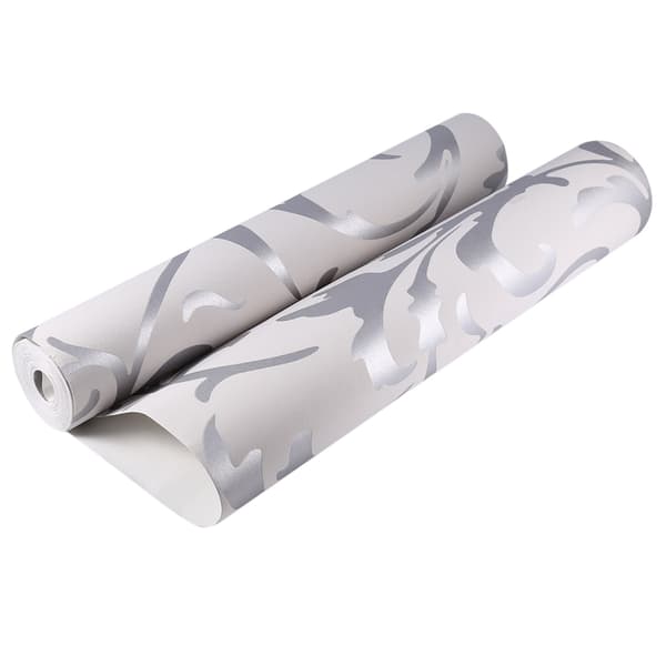 3D Vertikal Tapet Silver Nonwoven Sovrumsinredning